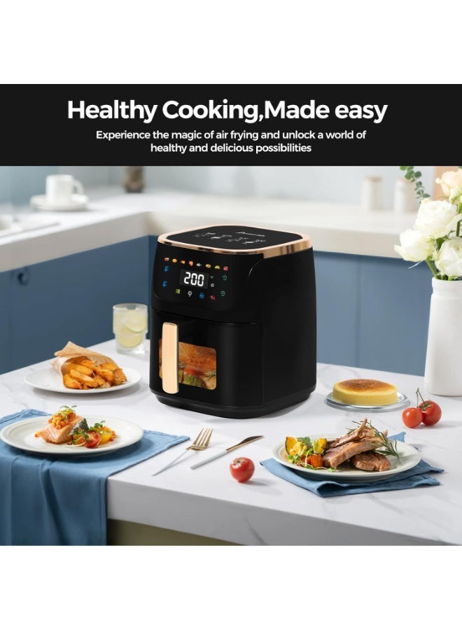 الحلم مقلاة هوائية، مقلاة هوائية كبيرة السعة 8QT، طباخ صحي بدون زيت، فرن مقلاة هوائية مع 8 إعدادات مسبقة، مقلاة هوائية 1500 واط لوجبات سريعة، للاستخدام المنزلي - Image 4